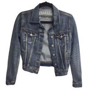 ARITZIA Talula Button Front Long Sleeve Denim Jacket Medium Blue XS